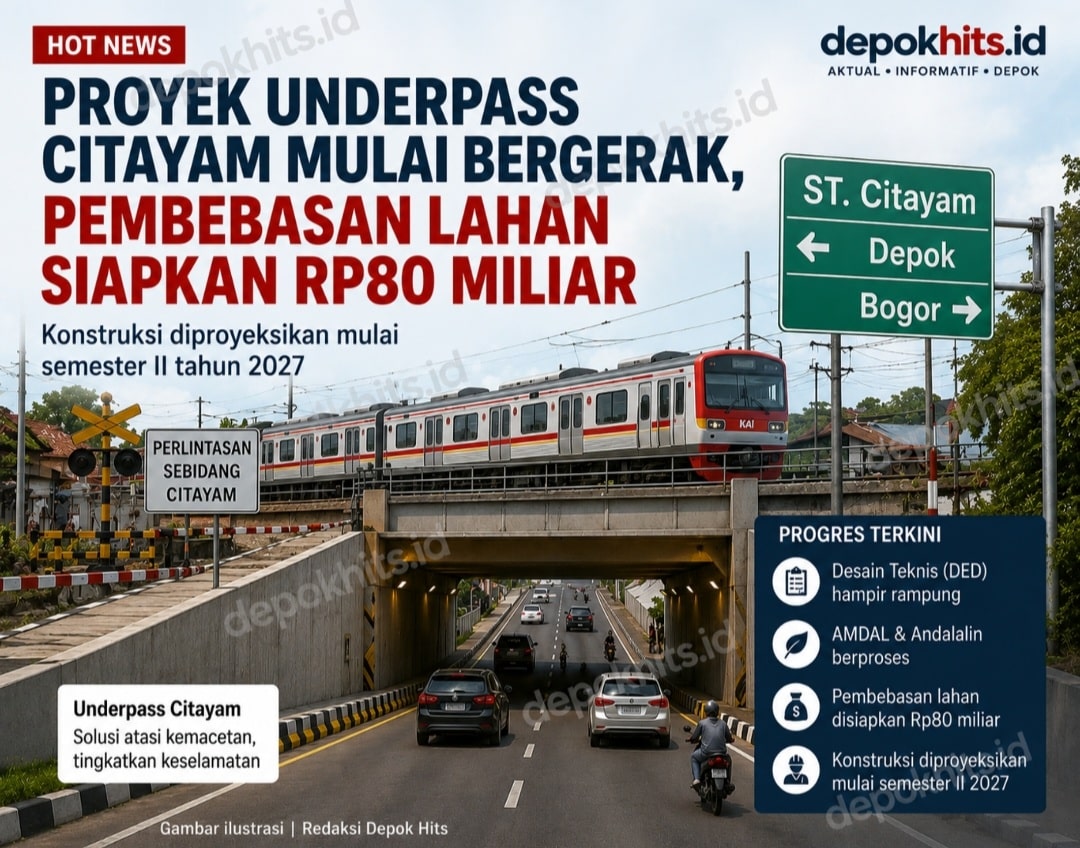 Proyek Underpass Citayam Mulai Bergerak 1 Underpass Citayam